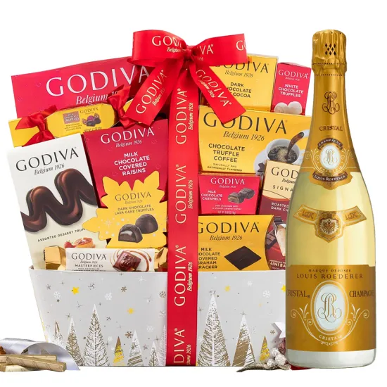  Louis Roederer Cristal With Godiva Gift Basket