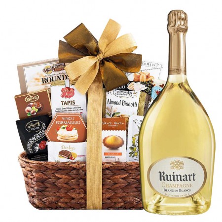 Ruinart Blanc De Blancs And Bon Appetit Gourmet Gift Basket	