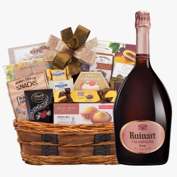 Ruinart Rosé And Bon Appetit Gourmet Gift Basket