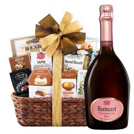 Ruinart Rosé And Bon Appetit Gourmet Gift Basket
