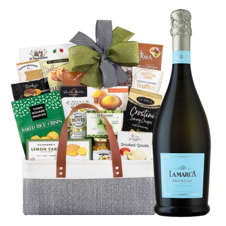 The Gourmet Delight La Marca Prosecco Gift Basket 