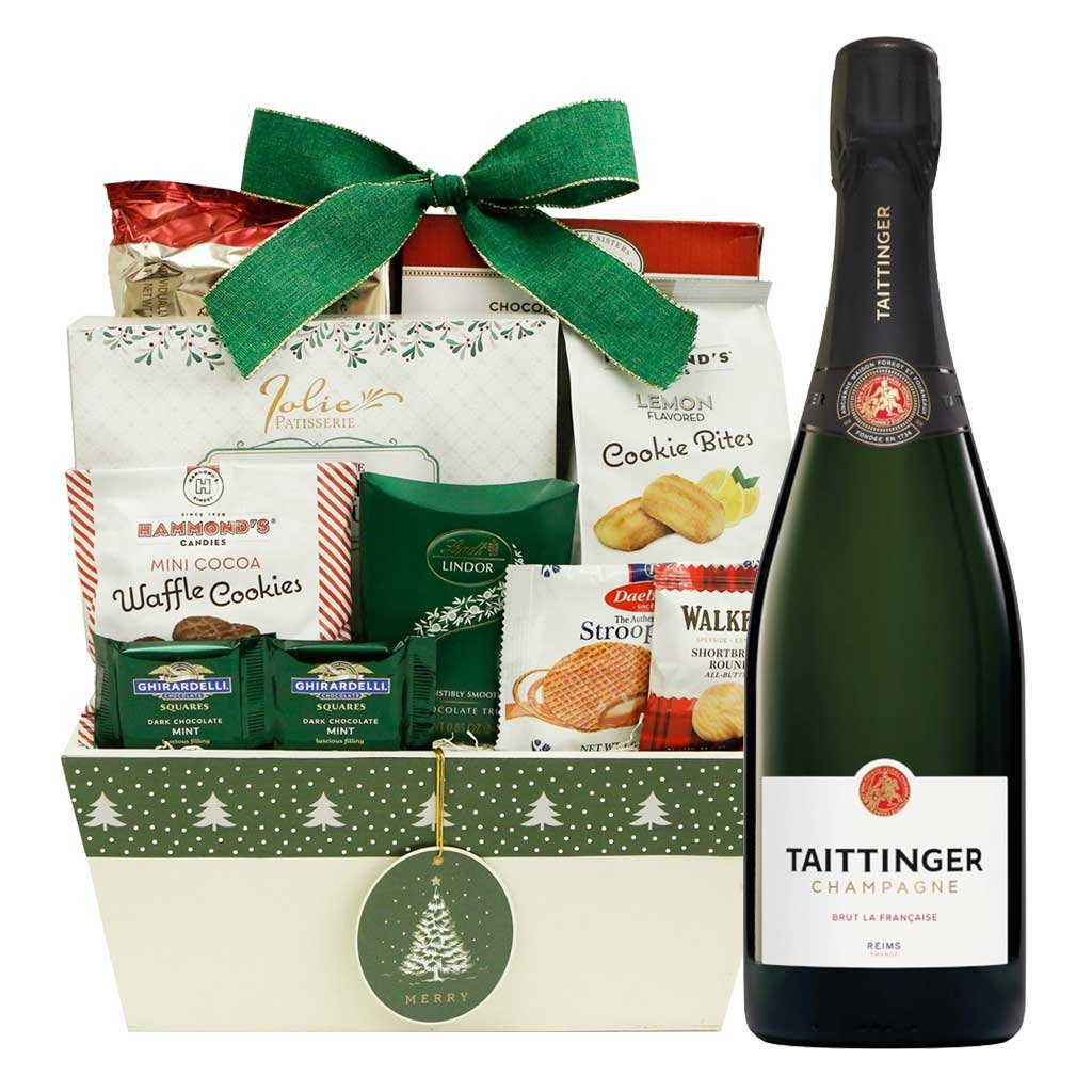 Taittinger Champagne And Gourmet Gift Basket