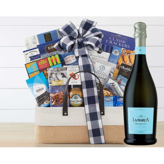 The Gourmet Delight Gift Basket With Lamarca Prosecco The Gourmet Delight Gift Basket With Lamarca Prosecco