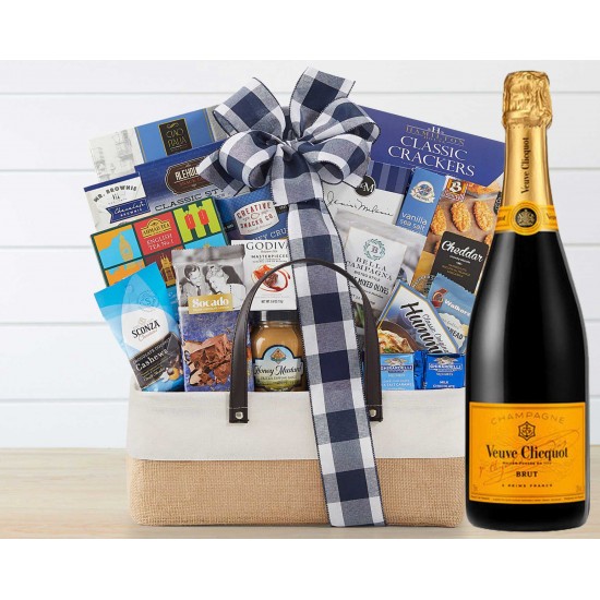 The Gourmet Delight Gift Basket With Veuve Clicquot The Gourmet Delight Gift Basket With Veuve Clicquot