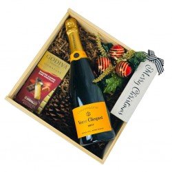 Veuve Champagne Christmas Gift Basket