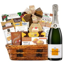 Veuve Clicquot Demi Sec Champagne and Bon Appetit Gift Basket
