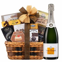 Veuve Clicquot Demi Sec Champagne and Bon Appetit Gift Basket