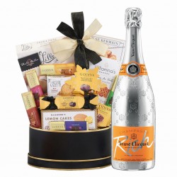 Veuve Clicquot Rich Champagne And Golden Gift Basket