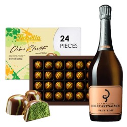 Billecart Salmon Brut Rose And Dubai Chocolate Gift Set