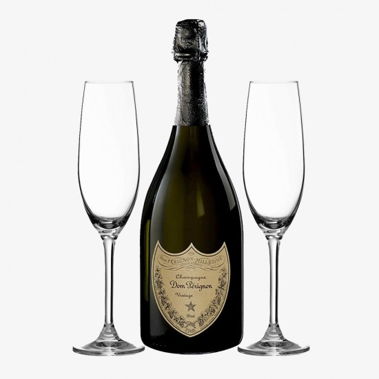 Dom Perignon Champagne And Flutes Gift Set