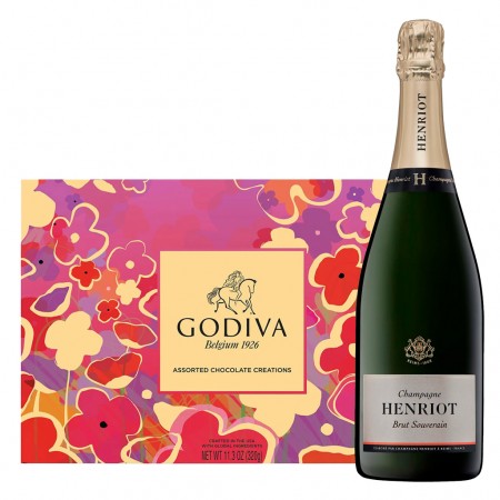 Henriot Brut Souverain with Godiva 26 PC Henriot Brut Souverain with Godiva 26 PC