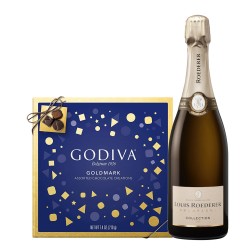 Louis Roederer Collection 243 Champagne And Godiva 9 Pc Chocolate Gift