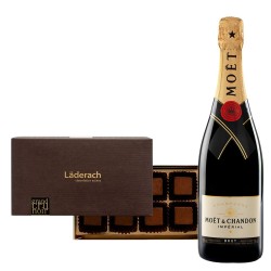 Moët & Chandon Imperial Brut and Läderach Grand Cru Noir Chocolate Gift Set