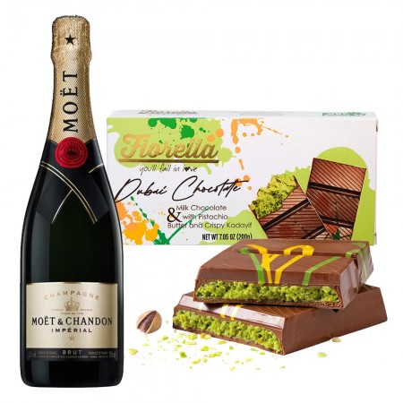 Moet & Chandon Champagne And Dubai Chocolate Gift Set
