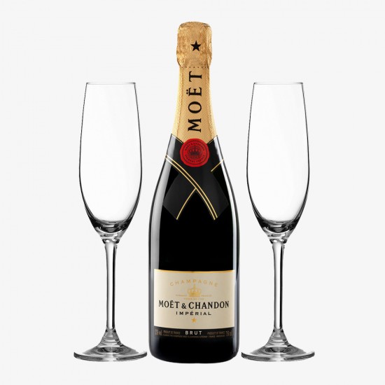 Moët & Chandon Champagne And Flutes Gift Set
