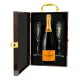 Mr and Mrs Champagne Flutes with Veuve Clicquot Champagne Mr and Mrs Champagne Flutes with Veuve Clicquot Champagne