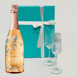 Perrier Jouet Belle Epoque Rose And Tiffany & Co. Flute Gift Set