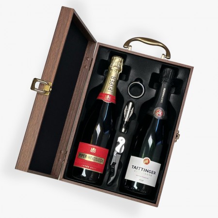Taittinger and Piper Heidsieck Brut Champagne Gift Set Taittinger and Piper Heidsieck Brut Champagne Gift Set