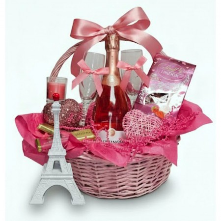 Taittinger Cuvee Prestige Rose Pink Gift Basket