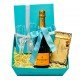 Veuve Clicquot Brut with Tiffany Flutes & Godiva Gift Box Veuve Clicquot Brut with Tiffany Flutes & Godiva Gift Box