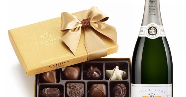Send Veuve Clicquot Demi Sec And Godiva 8pc Gift Box