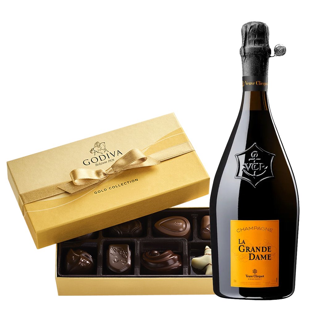 Shop LA Grande Dame Brut And Godiva 8PC Gift Set
