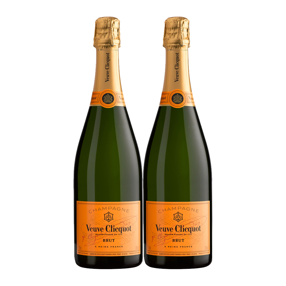 Veuve Clicquot Champagne - Yellow Label - Brut - Gift Box Double