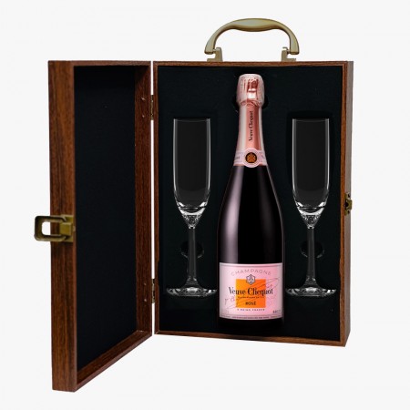 Veuve Clicquot Rose Champagne And Flutes Gift Set Veuve Clicquot Rose Champagne And Flutes Gift Set