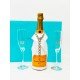Tiffany Toasting Flutes & Veuve Clicquot Champagne Gift Set