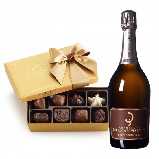 Billecart-Salmon Brut Sous Bois With Godiva 8 PC Billecart-Salmon Brut Sous Bois With Godiva 8 PC