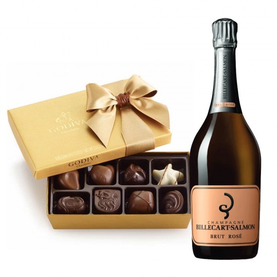 Billecart-Salmon Brut Rose With Godiva 8 PC Billecart-Salmon Brut Rose With Godiva 8 PC