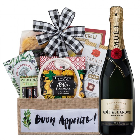 Moet And Chandon With Italian Gift Basket Moet And Chandon With Italian Gift Basket
