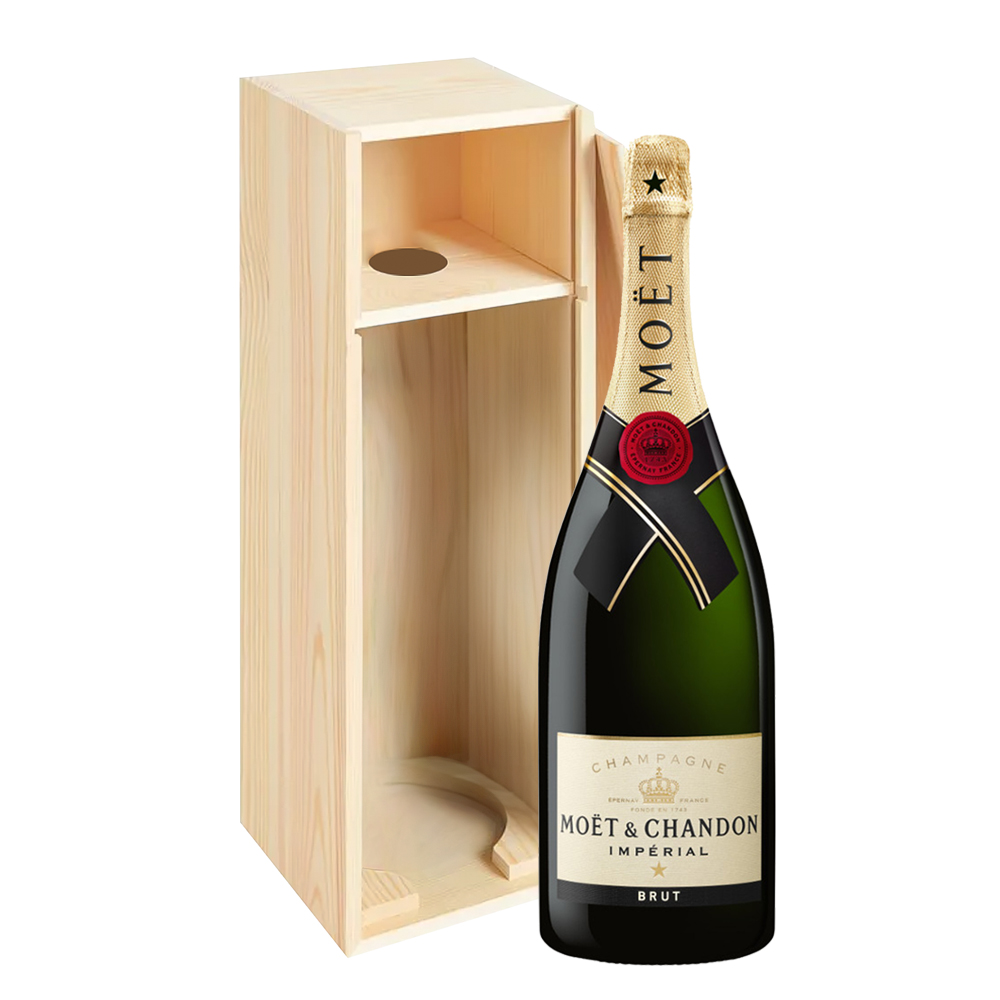 Moet and Chandon Champagne Wooden Gift Box