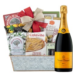 Veuve Clicquot Champagne And Italian Gift Basket