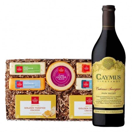 Caymus Cabernet Sauvignon Wine And Hickory Farms Cheese Gift Box