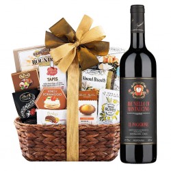 IL Poggione Brunello Di Montalcino 2015 With Bon Appetit Gourment Gift Basket