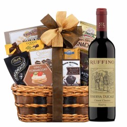 Ruffino Riserva Ducale With Bon Appetit Gourmet Gift Basket