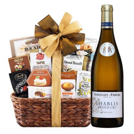 Simonnet Febvre Chablis Grand Cru with Bon Appetit Gift Basket