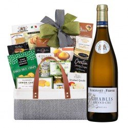 Simonnet Febvre Chablis Grand Cru with Gourmet Delight Gift Basket