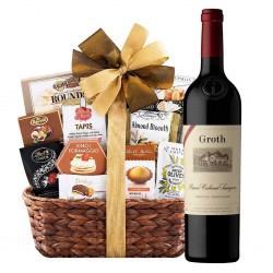 Groth Cabernet Sauvignon Wine with Bon Appetit Gourmet Gifts Basket