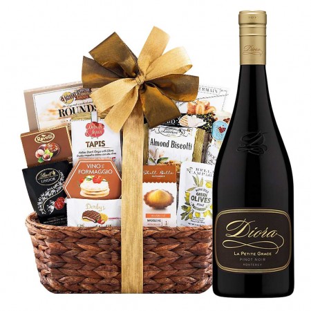 Diora La Petite Grace Pinot Noir 2019 With Bon Appetit Gourmet Gift Basket