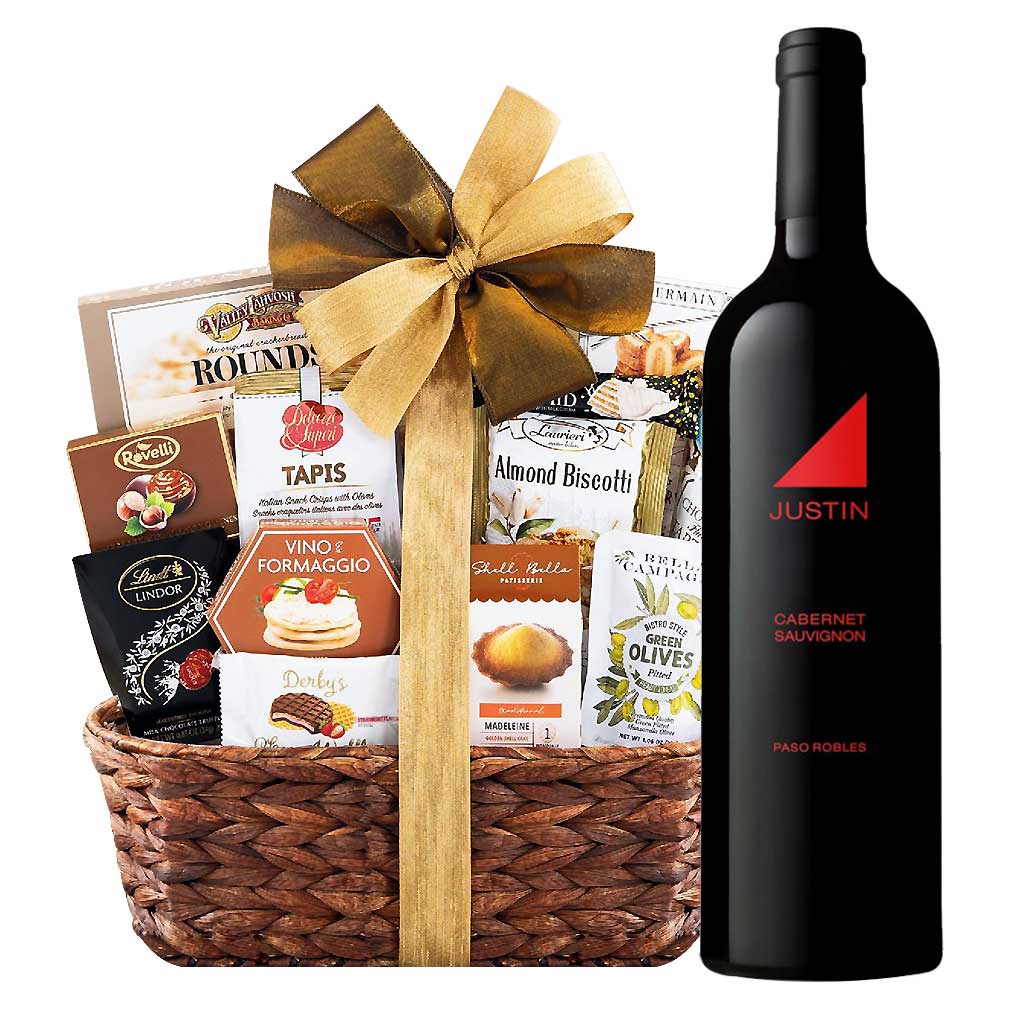 Justin Cabernet Sauvignon Bon Appetit Wine Gift Basket