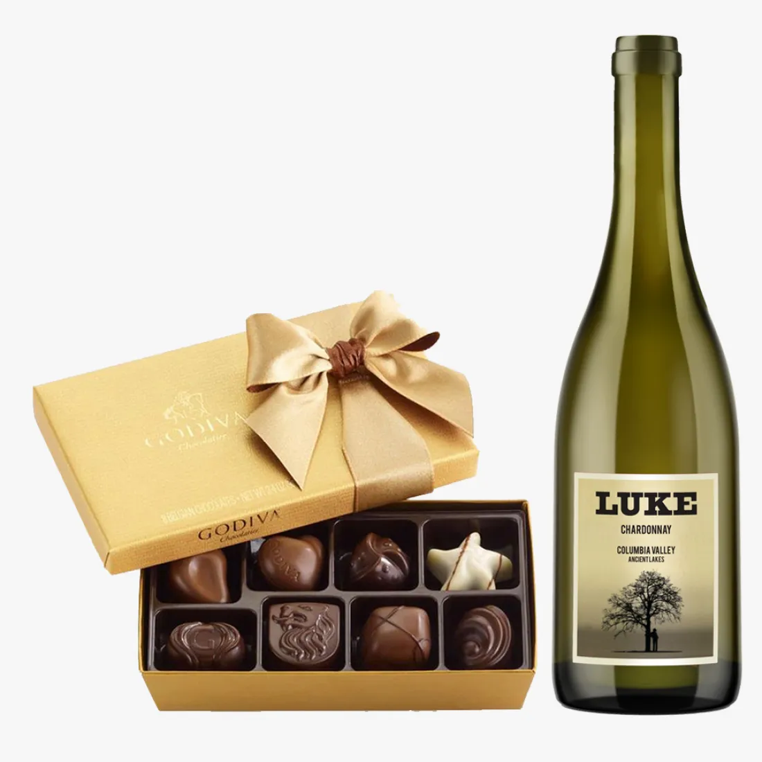 Luke Chardonnay And Godiva 8 Pc Chocolate Gift Set Luke Chardonnay And Godiva 8 Pc Chocolate Gift Set