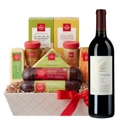 Overture Napa Valley Red Wine With Cheese Gift Basket