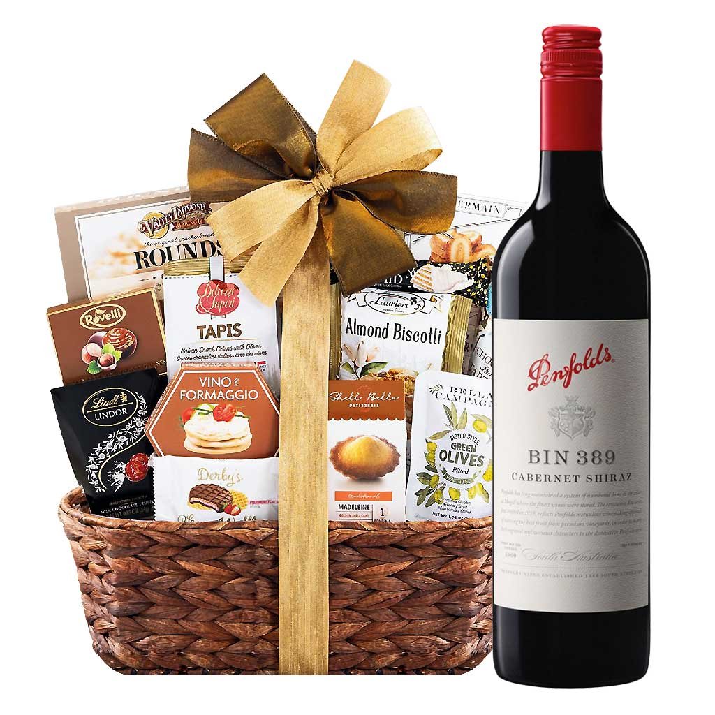 Penfolds Bin 389 Cabernet Shiraz Bon Appetit Wine Gift Basket
