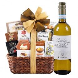 Zenato Pinot Grigio Wine & Bon Appetit Gourmet Gift Basket