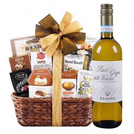 Zenato Pinot Grigio Wine & Bon Appetit Gourmet Gift Basket