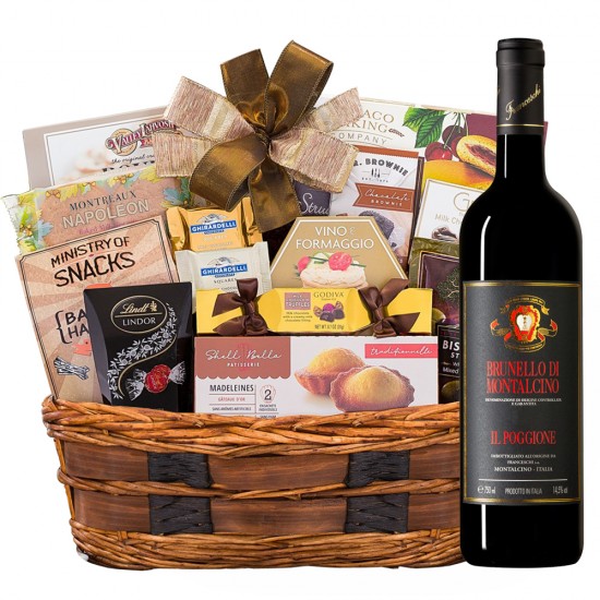 IL Poggione Brunello Di Montalcino 2015 With Bon Appetit Gourment Gift Basket IL Poggione Brunello Di Montalcino 2015 With Bon Appetit Gourment Gift Basket