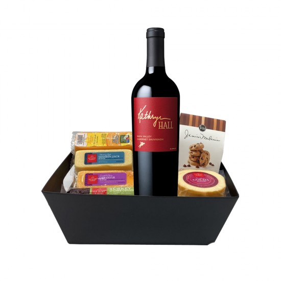 Kathryn Hall Napa Valley Cabernet Sauvignon 2018 With Cheese Gift Basket Kathryn Hall Napa Valley Cabernet Sauvignon 2018 With Cheese Gift Basket