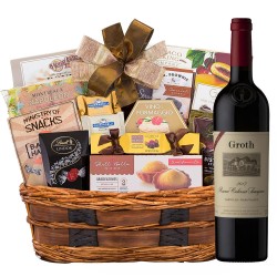 Groth Cabernet Sauvignon Wine with Bon Appetit Gourmet Gifts Basket